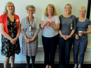 L to R: Julia Reeve, Kaye Towlson, Harriet Edwards, Julia Lockheart, Alison James